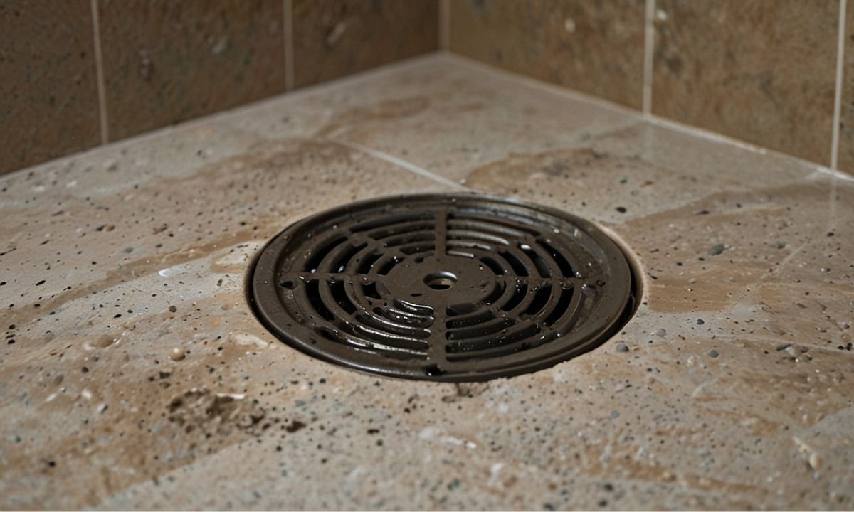 shower drain smells but not clogged